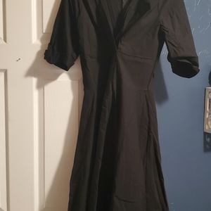 Unique Vintage black swing dress sz 14
